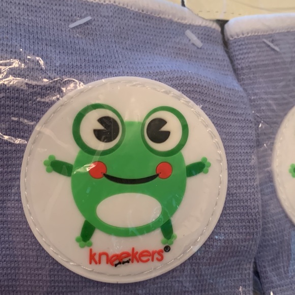 New Ah Goo Baby Kneekers - Baby Knee Pads - blue with frog NWT - Picture 6 of 7
